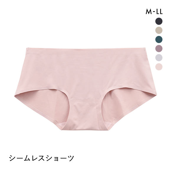 シームレス ショーツ ハイウエスト ヘム ヒップアップ ひびきにくい M L LL 単品