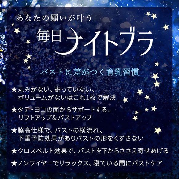 セレブビューティー Celeb Beauty 毎日ナイトブラ レース ハーフトップ ノンワイヤー ブラジャー ナイトブラ 育乳 谷間メイク 単品