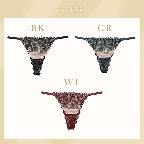 ラブジェリー クラシカルリリー Tバックショーツ ML 総レース ひびきにくい セクシー タンガ ソング Love gerie