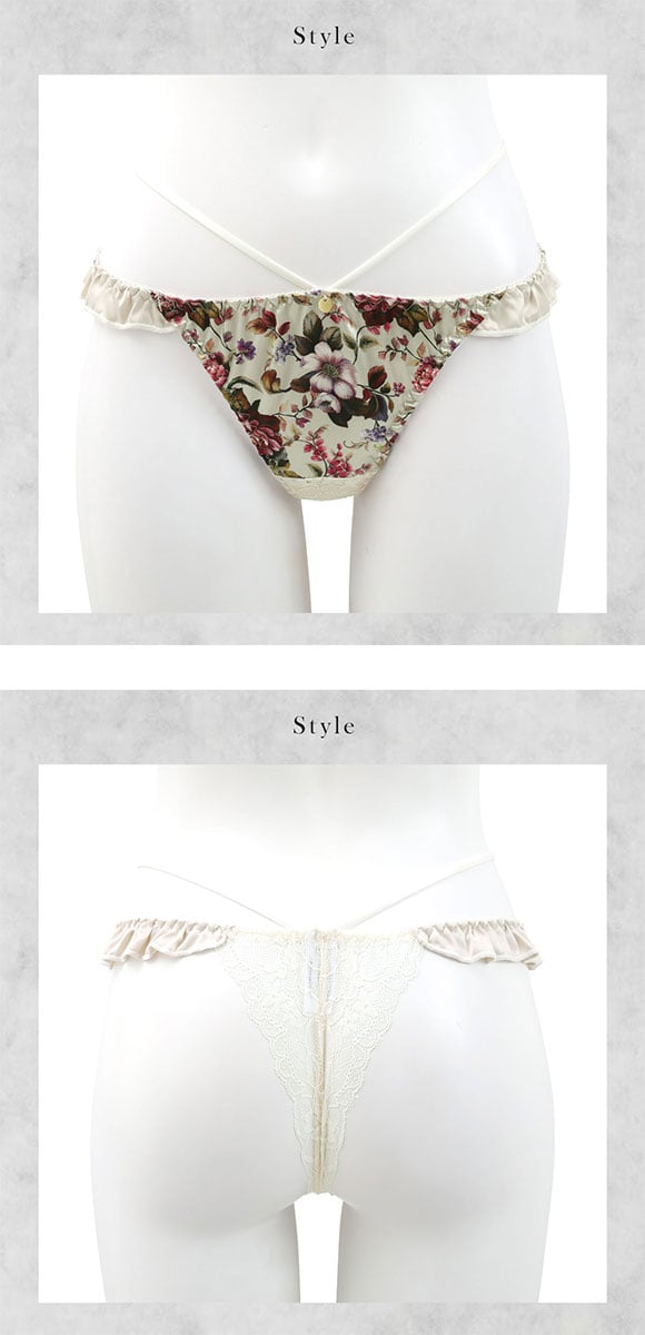 ラブジェリー フラワーフィースト Tバックショーツ ML 総レース Tショーツ タンガ ソング Love gerie