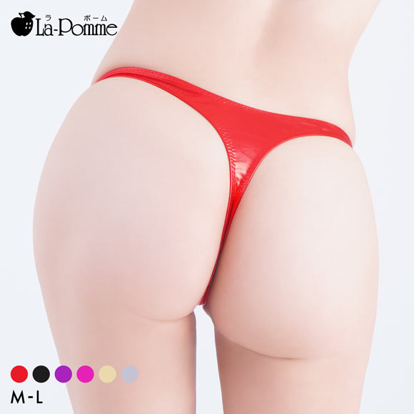 ラポーム メタリック ハイレグ Tバック ショーツ レディース 日本製 La-Pomme