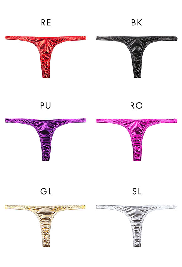 ラポーム メタリック ハイレグ Tバック ショーツ レディース 日本製 La-Pomme