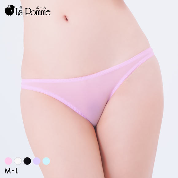 ラポーム NHK生地 プレーン Tバック ショーツ レディース 日本製 La-Pomme