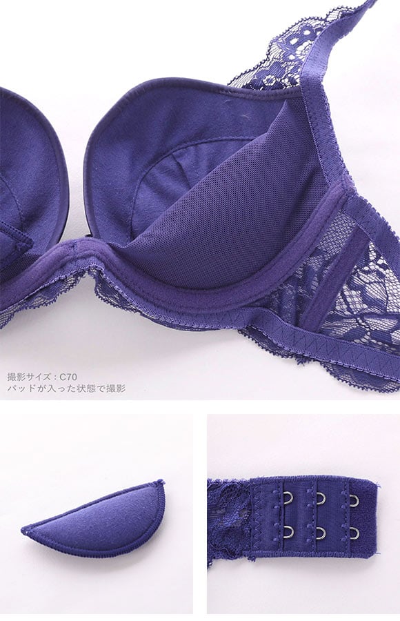 ギャラシー 美乳ブラ 3/4カップ ブラジャー ショーツ セット ベーシック 盛りブラ 谷間ブラ Wパッド 定番カラー