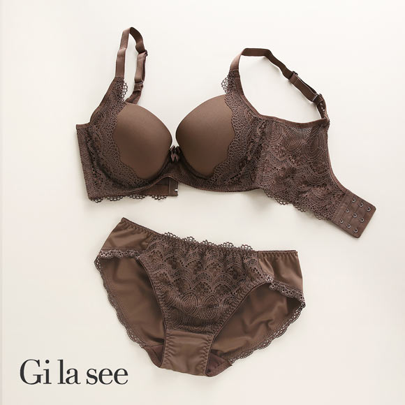 ギャラシー プヨ肉すっきり美乳ブラセット BCD65-85 補正 グラマーサイズ 大きいサイズ 3/4カップ ブラショーツセット 脇高