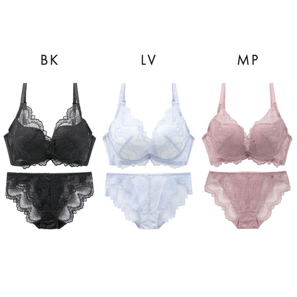 ギャラシー 脇高グラマラスカップ カシュクールブラセット BCDEF 脇肉＆ハミ肉押え ブラジャー ショーツ セット 盛り胸 総レース