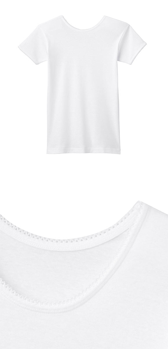 グンゼ GUNZE キッズ ジュニア 女児 半袖シャツ 2枚組 ガールズ やわらか綿100％ 子供肌着 女の子