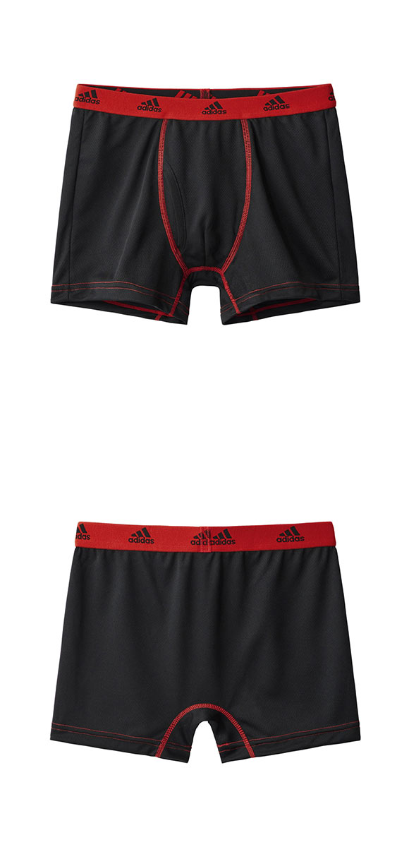 アディダス adidas ボクサーパンツ 2枚組 前あき キッズ ジュニア 男の子 男児 吸汗速乾