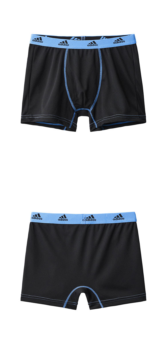 アディダス adidas ボクサーパンツ 2枚組 前あき キッズ ジュニア 男の子 男児 吸汗速乾