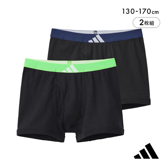 アディダス キッズ ジュニア用 綿100％ ボクサーパンツ 2枚組 adidas