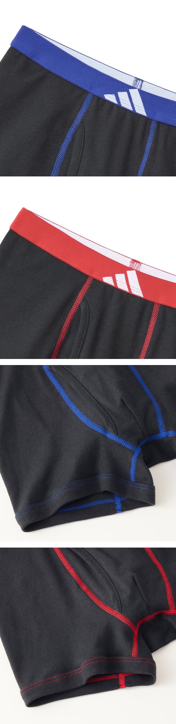 アディダス キッズ ジュニア用 綿100％ ボクサーパンツ 2枚組 adidas