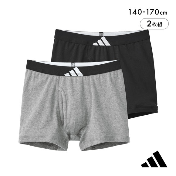 アディダス キッズ ジュニア用 綿100％ ボクサーパンツ 2枚組 adidas