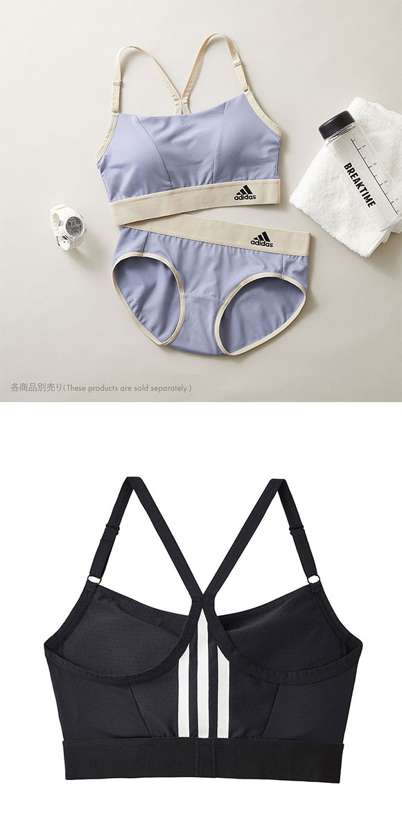 アディダス adidas エアースルー ハーフトップ レディース スポーツブラ ノンワイヤー ブラジャー 吸汗速乾 単品