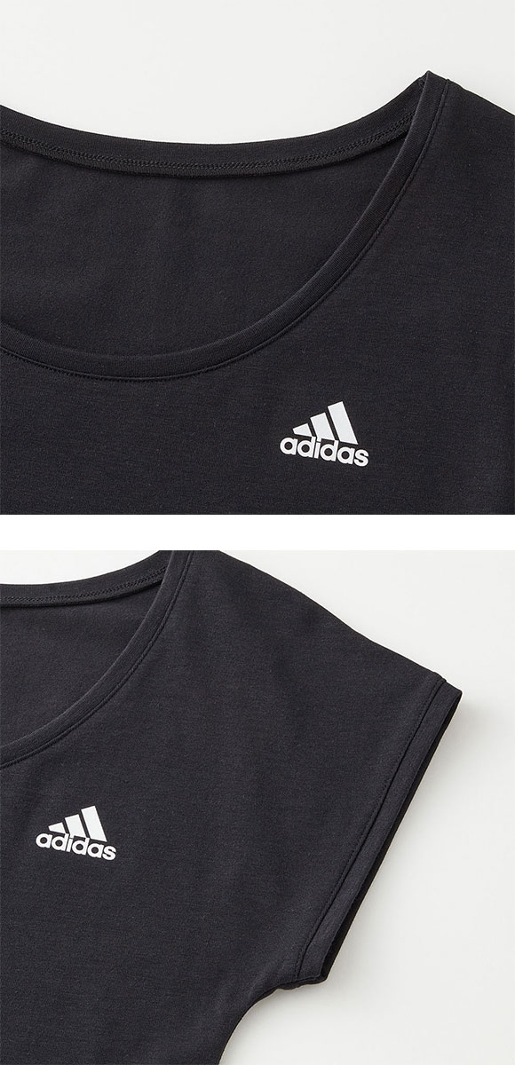 アディダス adidas フレンチスリーブ Tシャツ レディース ベーシック 吸汗速乾 綿混