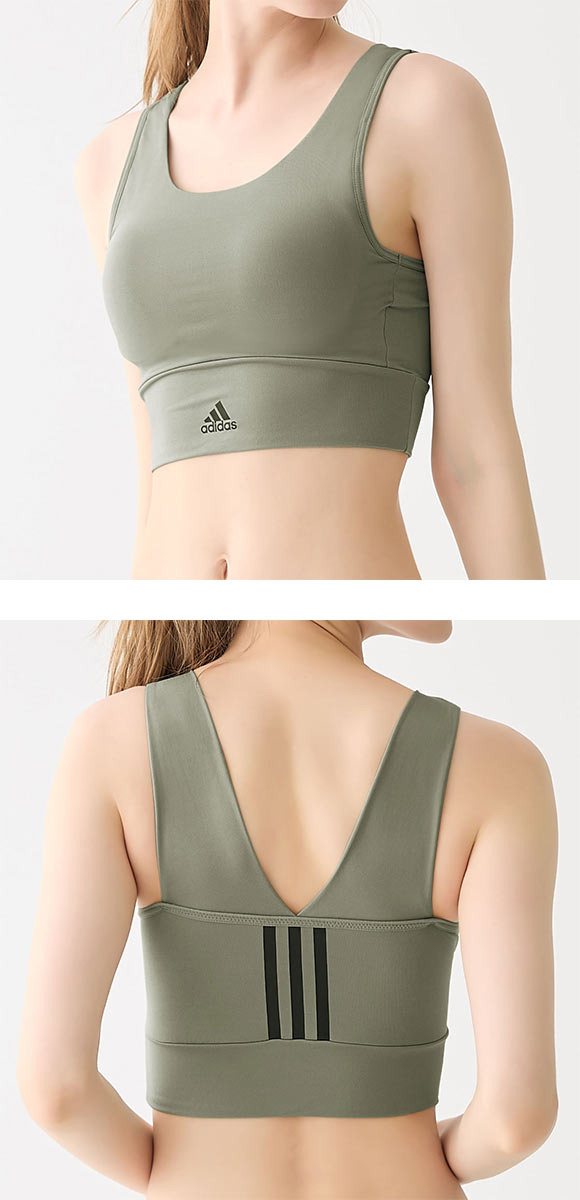 アディダス adidas クロップトップ ノンワイヤー ブラジャー スポーツ