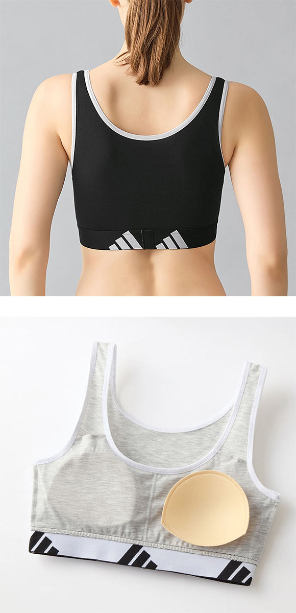アディダス ハーフトップ ノンワイヤー ブラジャー adidas