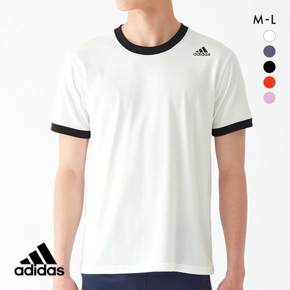 アディダス adidas クルーネック Tシャツ メンズ ショートスリーブ 半袖 スポーツ 吸汗速乾