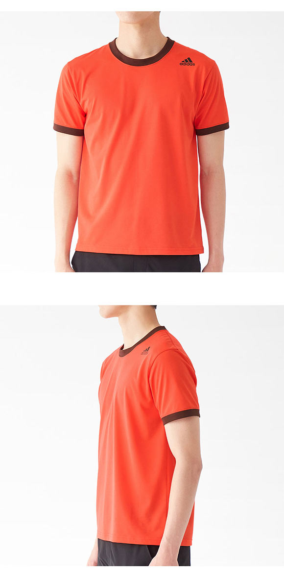 アディダス adidas クルーネック Tシャツ メンズ ショートスリーブ 半袖 スポーツ 吸汗速乾