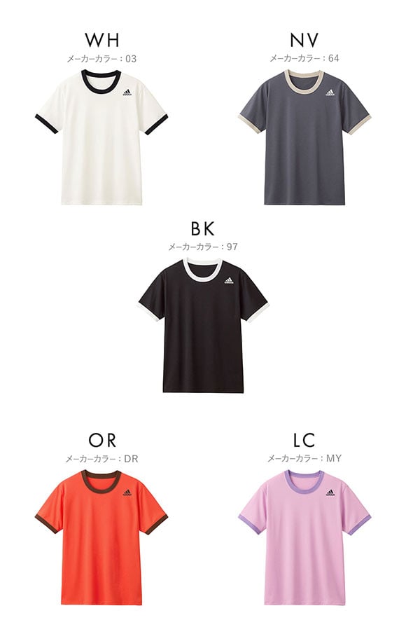 アディダス adidas クルーネック Tシャツ メンズ ショートスリーブ 半袖 スポーツ 吸汗速乾