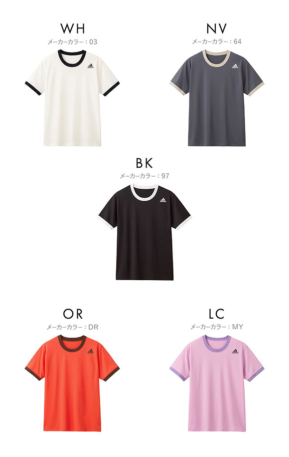 アディダス adidas クルーネック Tシャツ メンズ ショートスリーブ 半袖 スポーツ 吸汗速乾