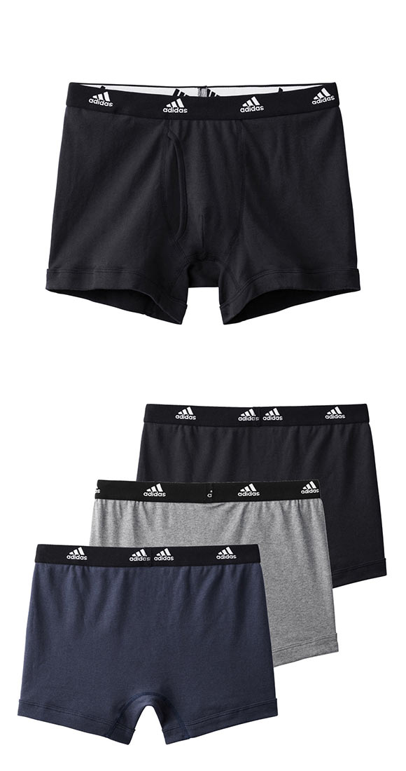 アディダス adidas 3P ボクサーパンツ 3枚組 メンズ 前あき