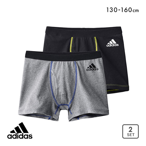 アディダス adidas ボクサーパンツ 2枚組 キッズ ジュニア 男の子 男児 前あき