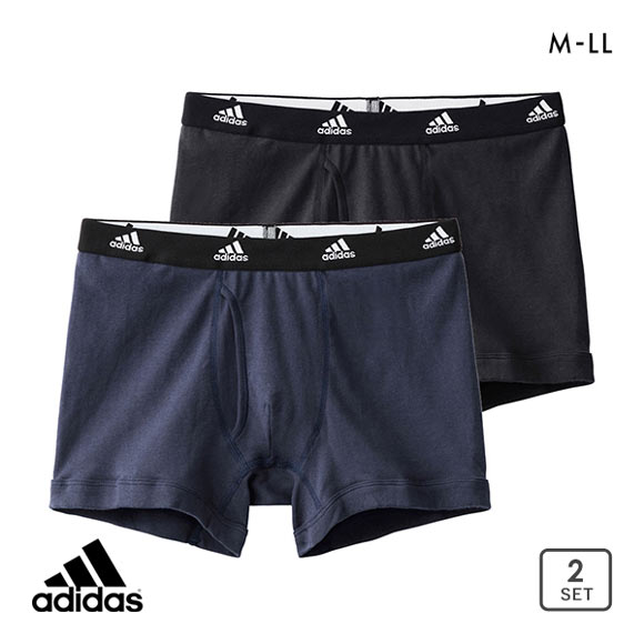 アディダス adidas 2P ボクサーパンツ 2枚組 メンズ 前あき