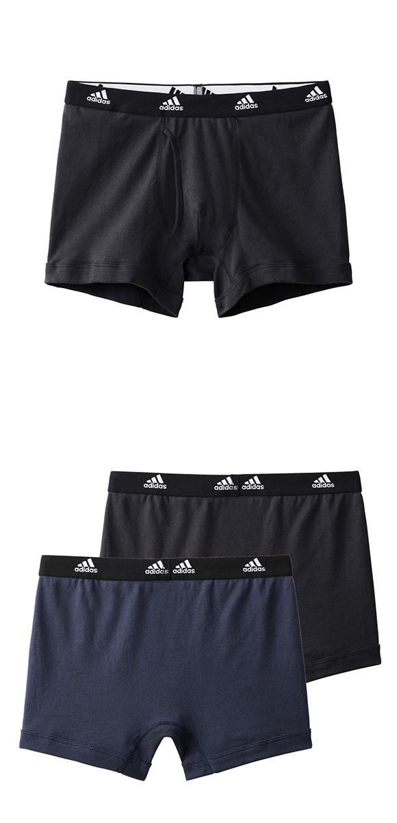 アディダス adidas 2P ボクサーパンツ 2枚組 メンズ 前あき