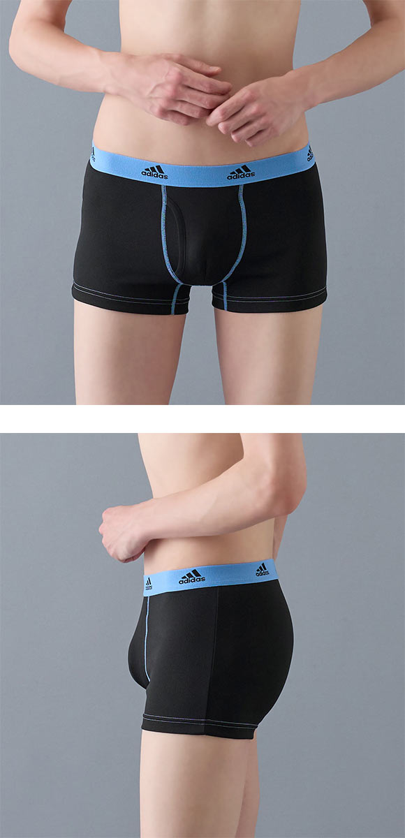 アディダス adidas 2P ボクサーパンツ 2枚組 メンズ 前あき 吸汗速乾