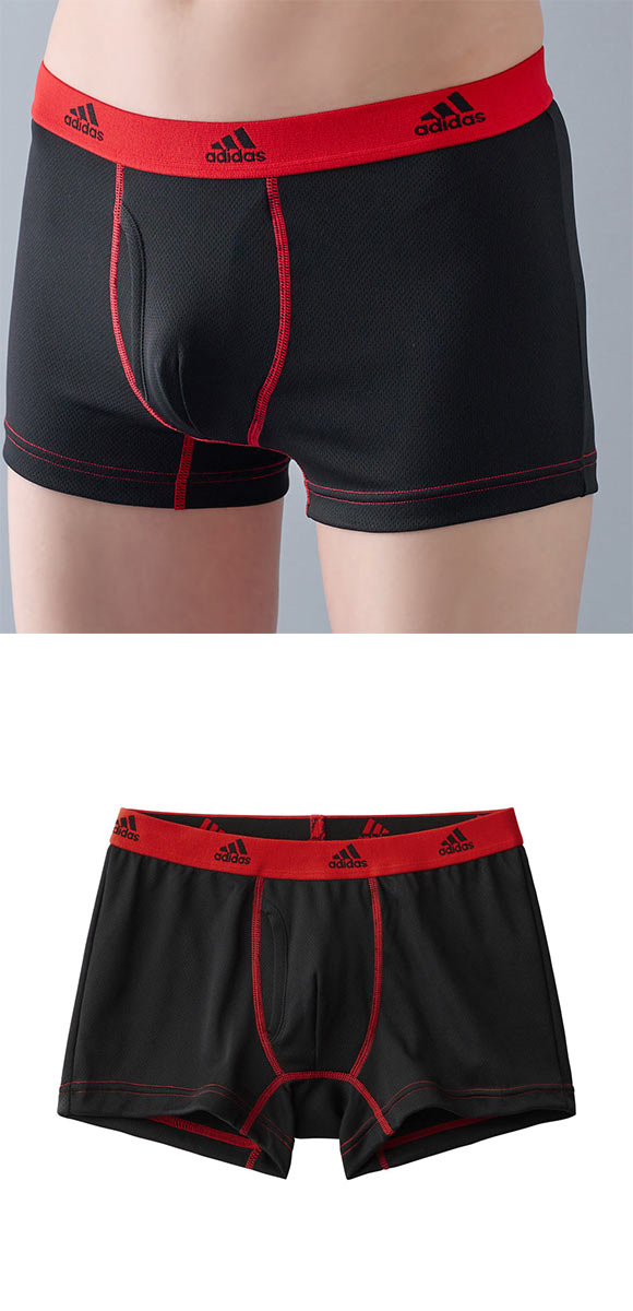 アディダス adidas 2P ボクサーパンツ 2枚組 メンズ 前あき 吸汗速乾