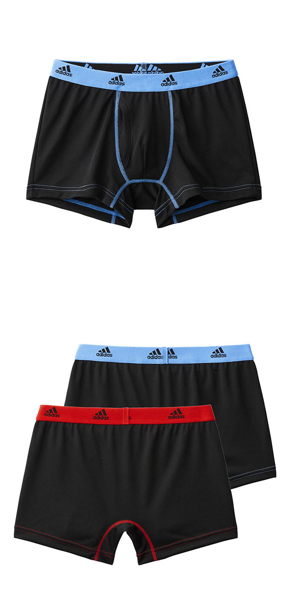 アディダス adidas 2P ボクサーパンツ 2枚組 メンズ 前あき 吸汗速乾
