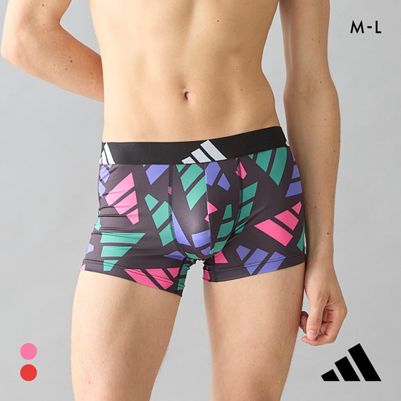 アディダス モノグラム ボクサーパンツ メンズ adidas 総柄 スポーツ 前閉じ　