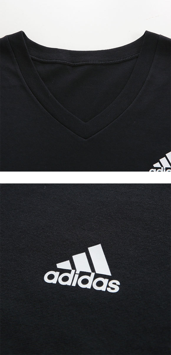 アディダス adidas 2P Vネック 半袖 Tシャツ 2枚組 メンズ スポーツ 吸汗速乾