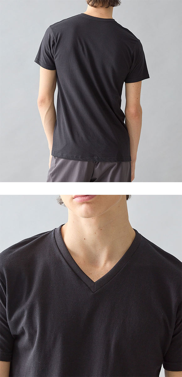アディダス 綿100％ Vネック Tシャツ メンズ Vネック 2枚セット adidas 大きいサイズ