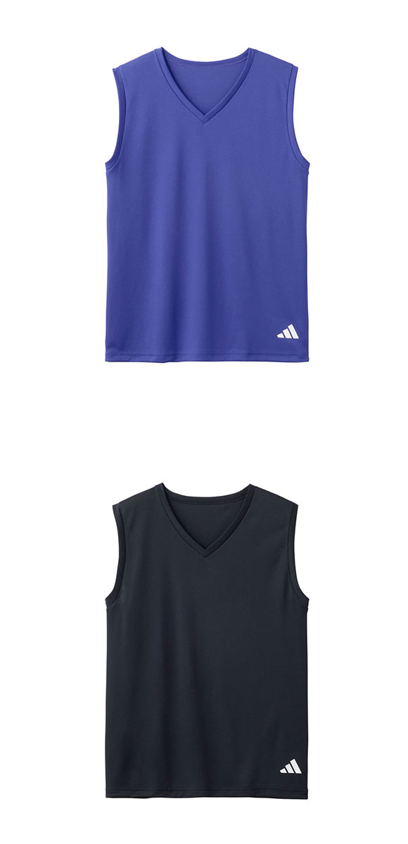 アディダス メッシュ Vネック スリーブレスシャツ 2枚セット メンズ adidas