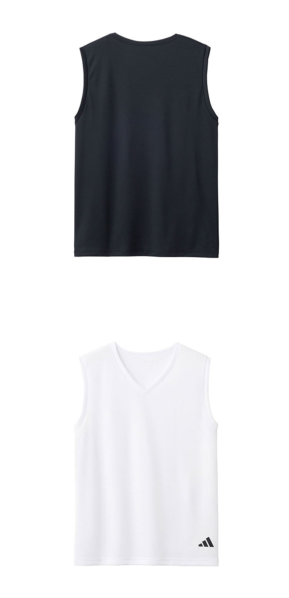 アディダス メッシュ Vネック スリーブレスシャツ 2枚セット メンズ adidas