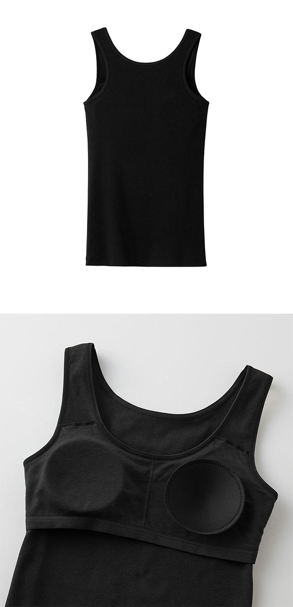 アディダス adidas キッズ ジュニア リブ カップ付き タンクトップ ガールズ インナー 綿混 女の子 女児 スクール