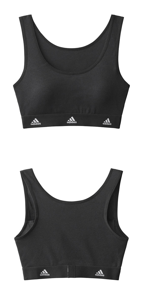 アディダス adidas キッズ ジュニア 女の子 ハーフトップ ガールズ ノンワイヤー ブラジャー 細リブ仕様 単品