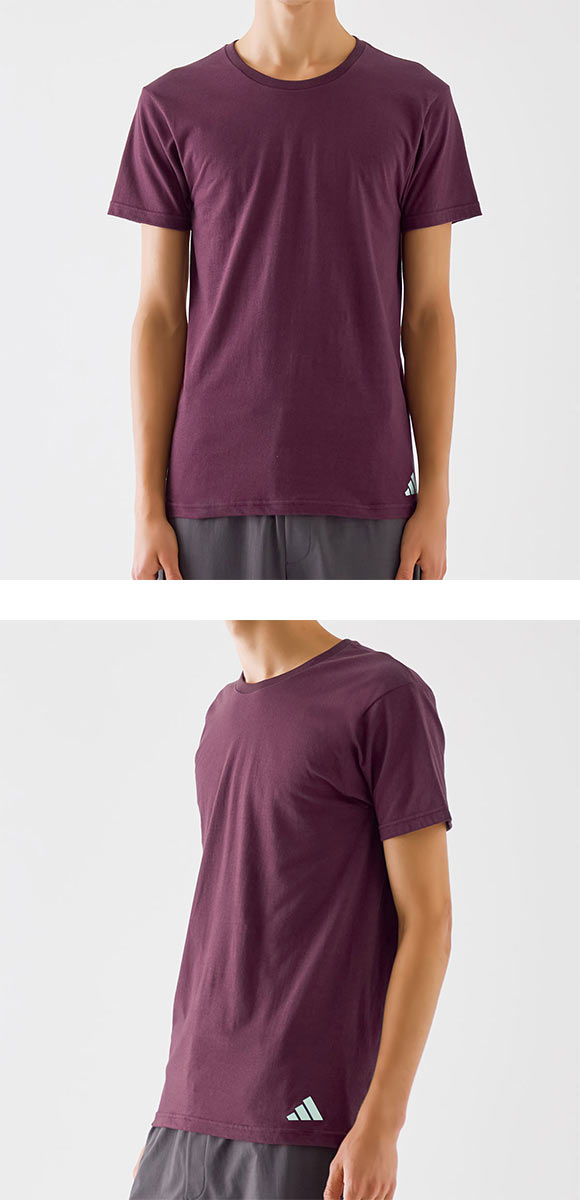アディダス ワンポイントロゴ 半袖 Tシャツ メンズ adidas スポーツ クルーネック 綿100％