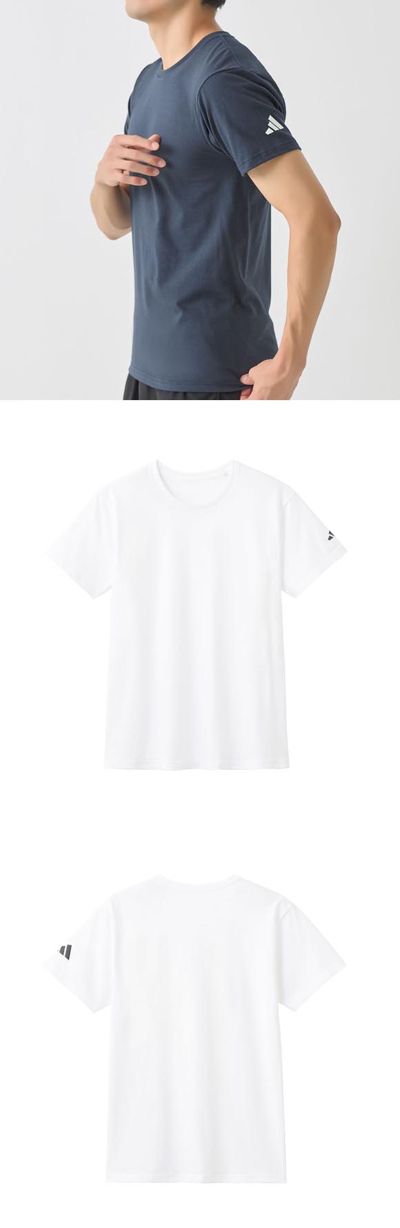 アディダス ワンポイントロゴ 半袖 Tシャツ メンズ adidas スポーツ クルーネック 綿100％