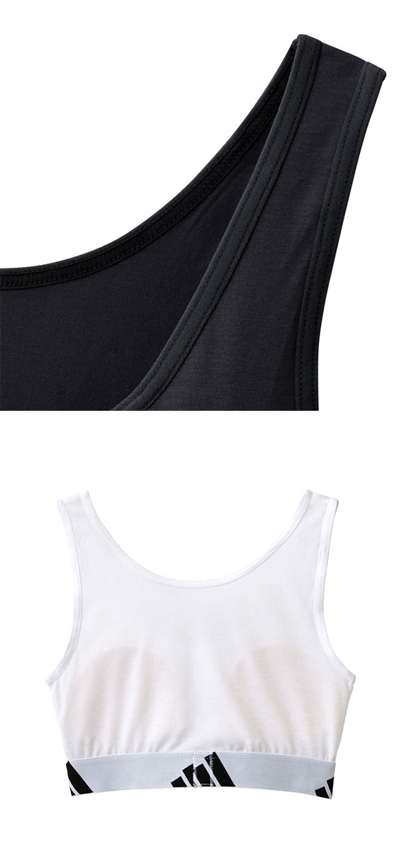 アディダス ガールズ キッズ ジュニア ハーフトップ ノンワイヤー ブラジャー adidas