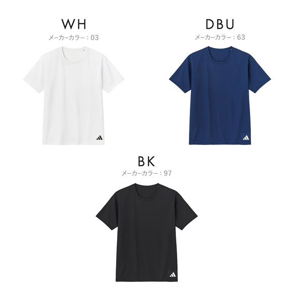 アディダス ワンポイントロゴ メッシュ クルーネック Tシャツ メンズ