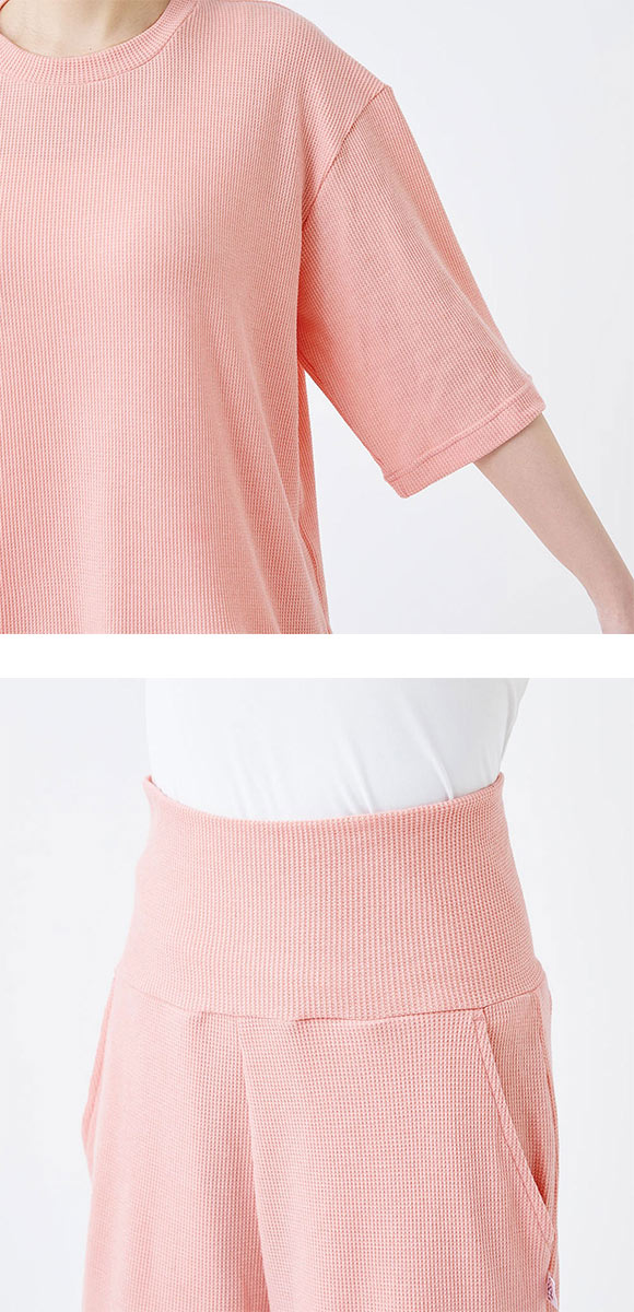 グンゼ UCHI-COLLE ワッフル パジャマ 上下セット レデイース ルームウェア