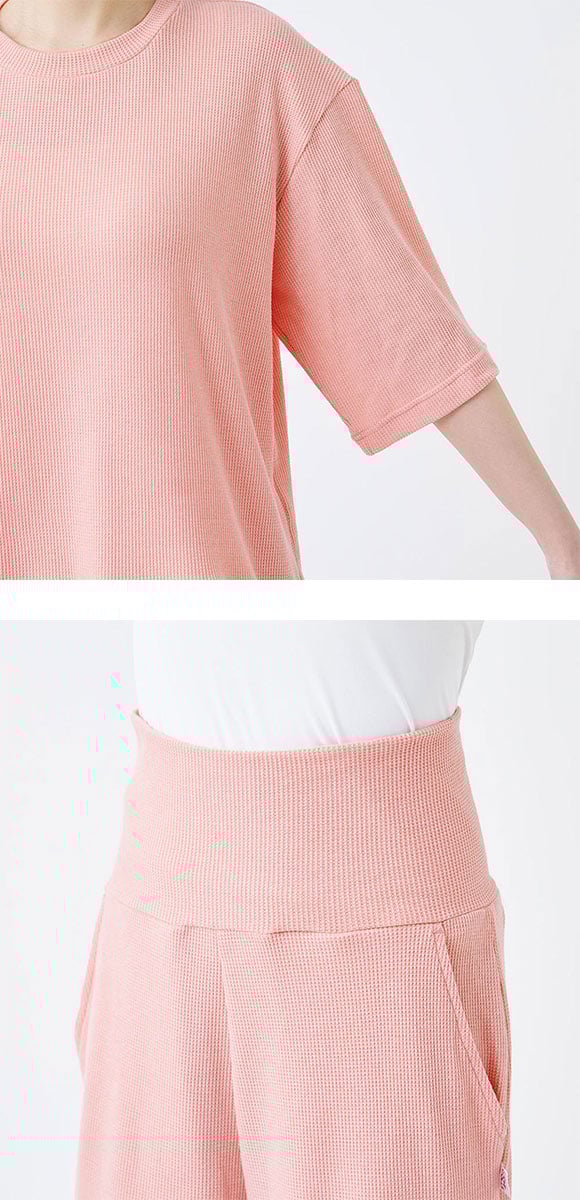 グンゼ UCHI-COLLE ワッフル パジャマ 上下セット レデイース ルームウェア