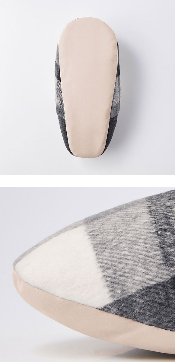 グンゼ UCHI-COLLE バウンドヒーター チェック柄 内ボア ルームシューズ バブーシュタイプ メンズ 発熱 GUNZE ウチコレ