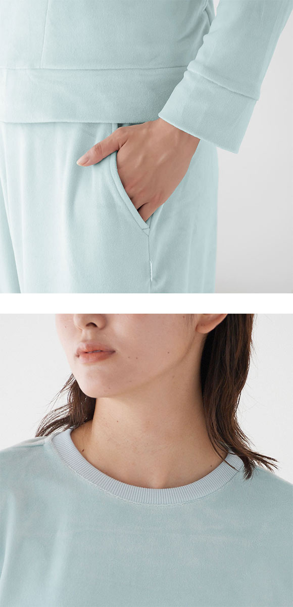 グンゼ UCHI-COLLE ベロア パジャマ 上下セット レディース ルームウェア GUNZE ウチコレ