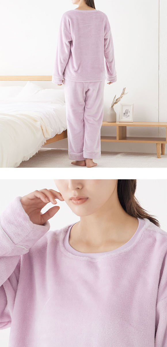 グンゼ UCHI-COLLE あったかフリース ルームウェア パジャマ 上下