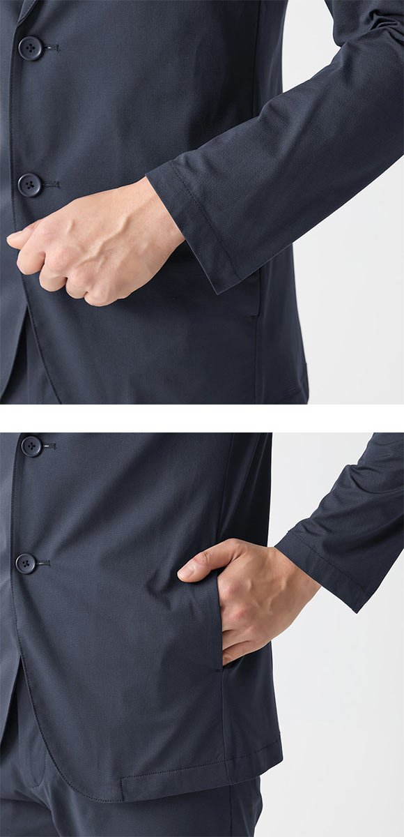 グンゼ BODY WILD ライトテック ストレッチメッシュ テーラードジャケット メンズ ビジカジ リモートワーク GUNZE ボディワイルド