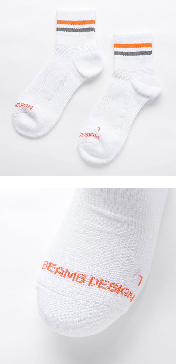 グンゼ BODYWILD by BEAMS DESIGN アーチサポート ショート丈 ラインソックス メンズ 25-27cm GUNZE ビームス ボディワイルド