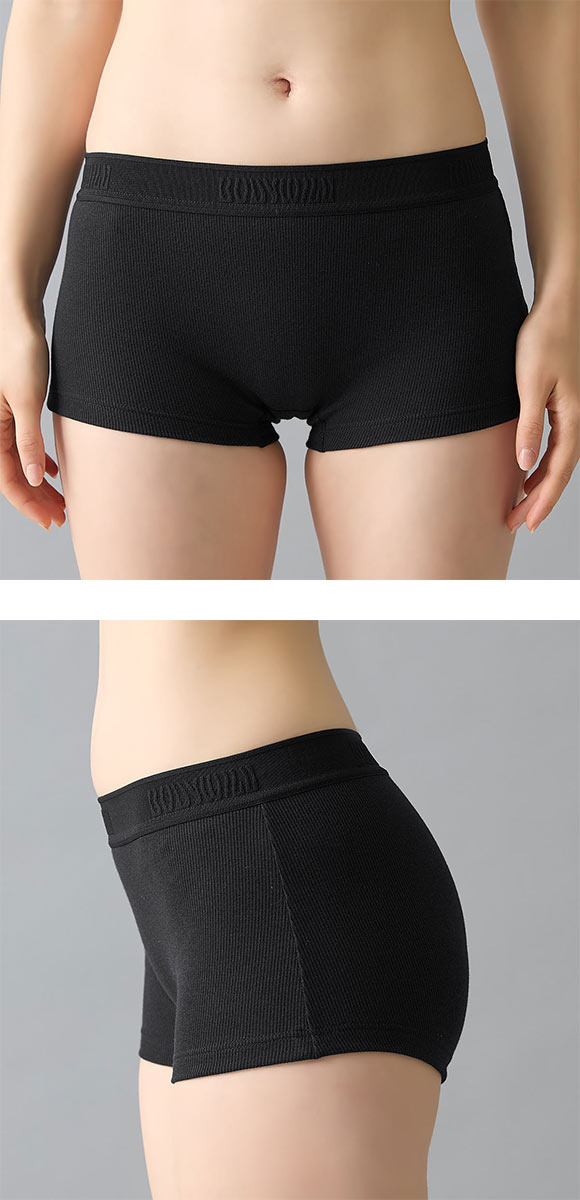 グンゼ ボディワイルド レディース 綿混リブボクサーパンツ BODYWILD GUNZE